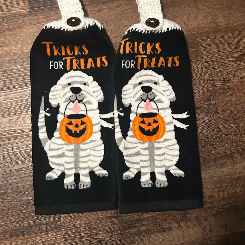 Dog Halloween Kitchen Towels